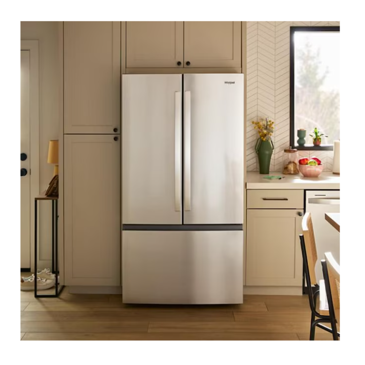 Whirlpool Standard-Depth 31-cu ft French Door Refrigerator with Ice Maker ( Fingerprint Resistant Stainless Finish ) ENERGY STAR Certified