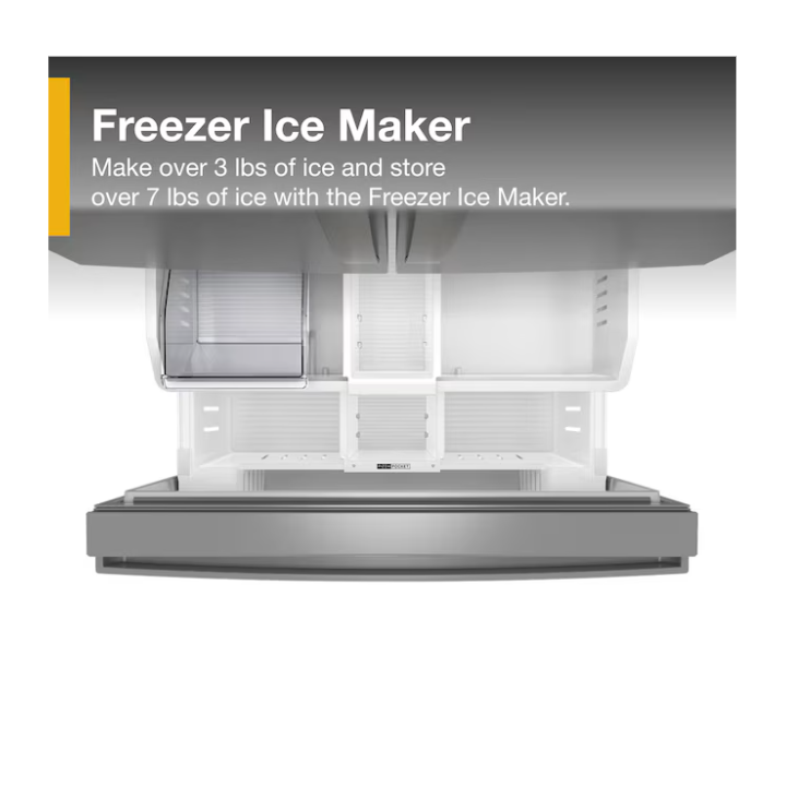 Whirlpool Standard-Depth 31-cu ft French Door Refrigerator with Ice Maker ( Fingerprint Resistant Stainless Finish ) ENERGY STAR Certified