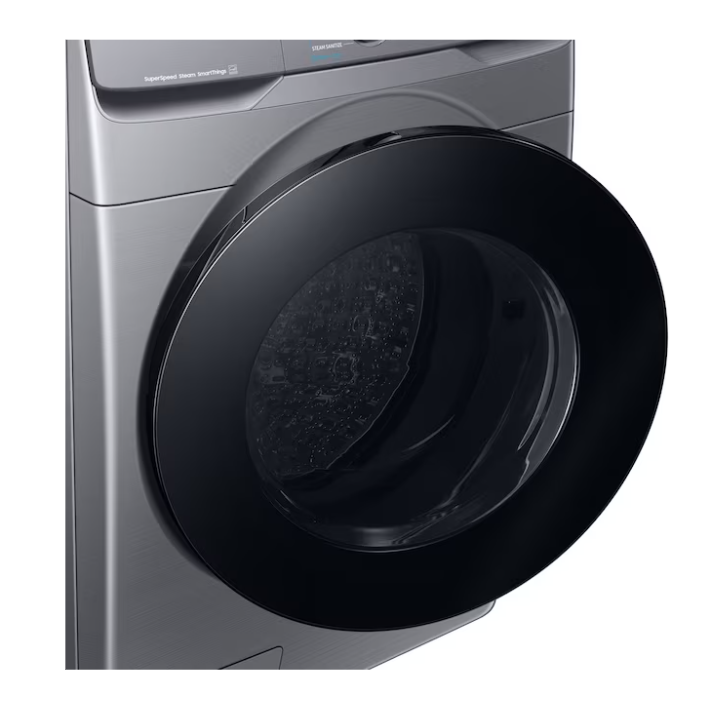 Samsung Super Speed Wash High Efficiency Stackable Medium ( 4.5-cu ft ) Front-Load Washer with Steam Cycle ( Platinum )