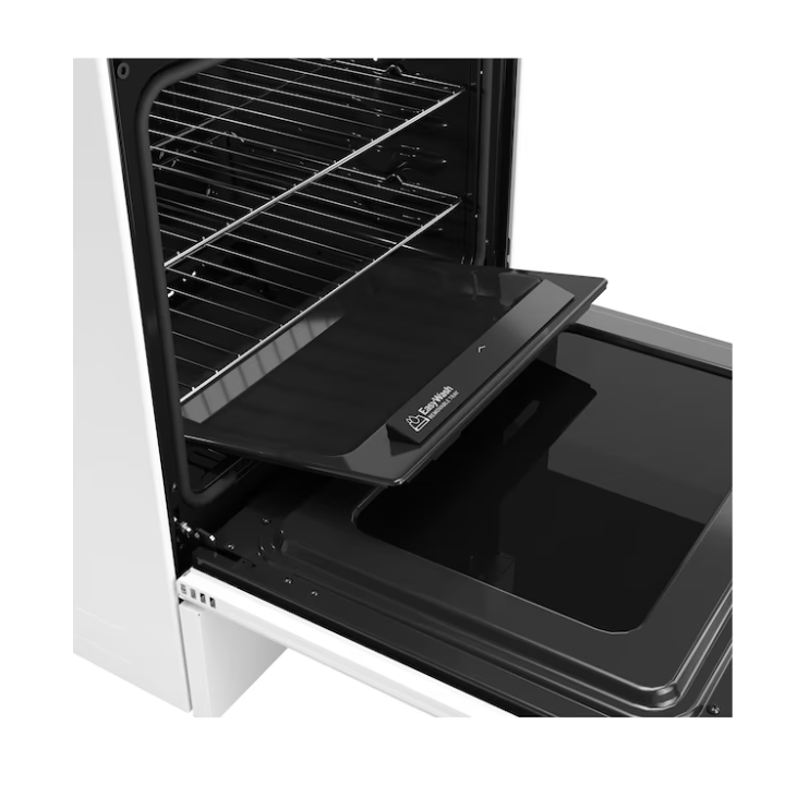 GE 30-in 5 burners 5.3-cu ft Air Fry Convection Oven Freestanding Natural Gas Range ( White )