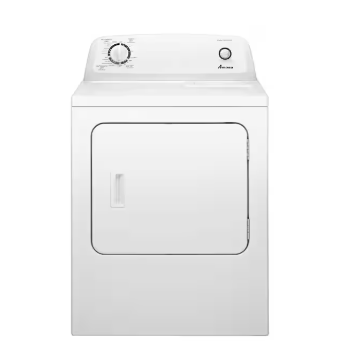 Amana 6.5 cu.ft. vented Front Load Gas Dryer in White with Wrinkle Prevent Option