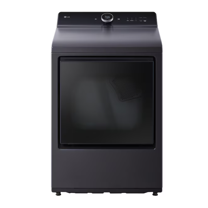 LG 7.3-cu ft Vented Electric Dryer with Steam Cycle ( Matte Black )