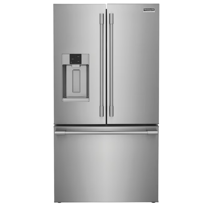 Frigidaire Professional Standard-Depth 27.8-cu ft 3 -Door 36-in Wide French Door Refrigerator with Dual Ice Maker with Water and Ice Dispenser ( Smudge-Proof Stainless Steel ) ENERGY STAR Certified
