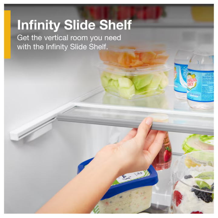 Whirlpool 24.5-cu ft Standard-Depth 36-in Wide Side-by-Side Refrigerator with Ice Maker ,Water and Ice Dispenser ( Fingerprint Resistant Stainless Finish )