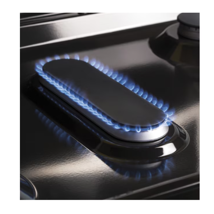 GE 30-in 5 burners 5.3-cu ft Air Fry Convection Oven Freestanding Natural Gas Range ( White )