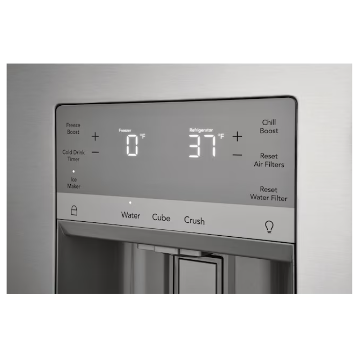 Frigidaire Gallery Standard-Depth 27.8-cu ft 3 -Door 36-in Wide French Door Refrigerator with Dual Ice Maker with Water and Ice Dispenser (Fingerprint Resistant Stainless Steel) ENERGY STAR Certified