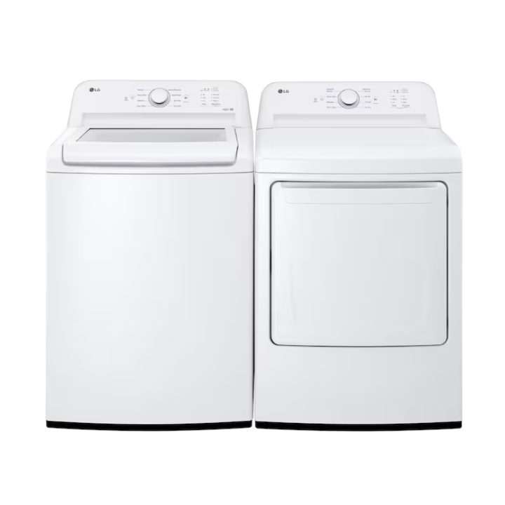 LG 4.1 cu. ft. White Top Load Washer and 7.3 Cu.Ft. White Vented Electric Dryer Set