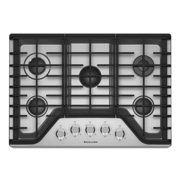 KitchenAid 30-in 5 burners Stainless steel Gas Cooktop