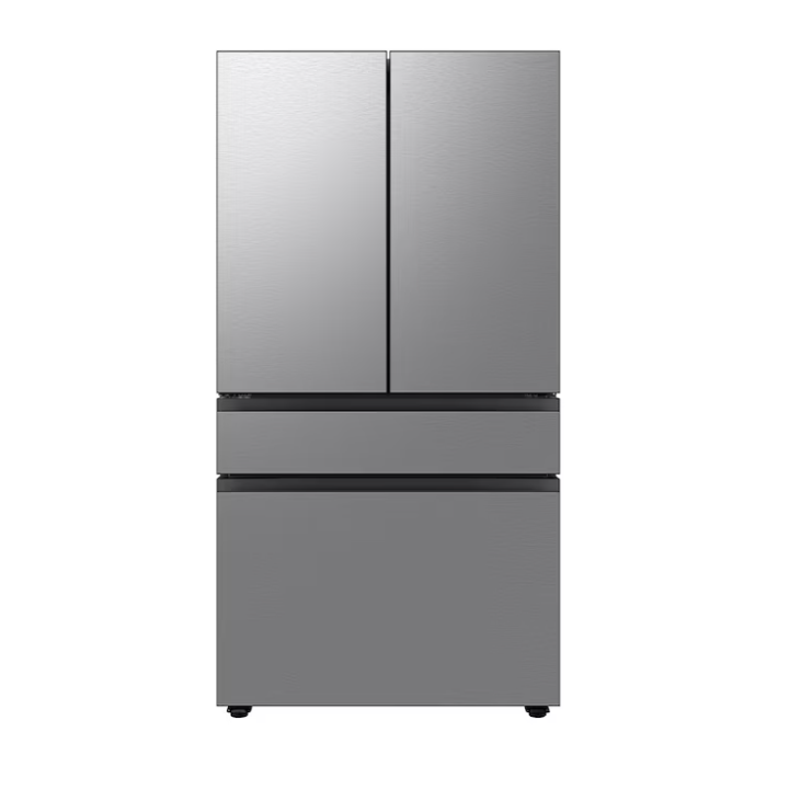 Samsung Bespoke Standard-Depth Inner Beverage Center 29-cu ft 4 -Door 36-in Wide Smart Compatible French Door Refrigerator with Ice Maker with Water Dispenser ( Fingerprint Resistant Stainless Steel ) ENERGY STAR Certified