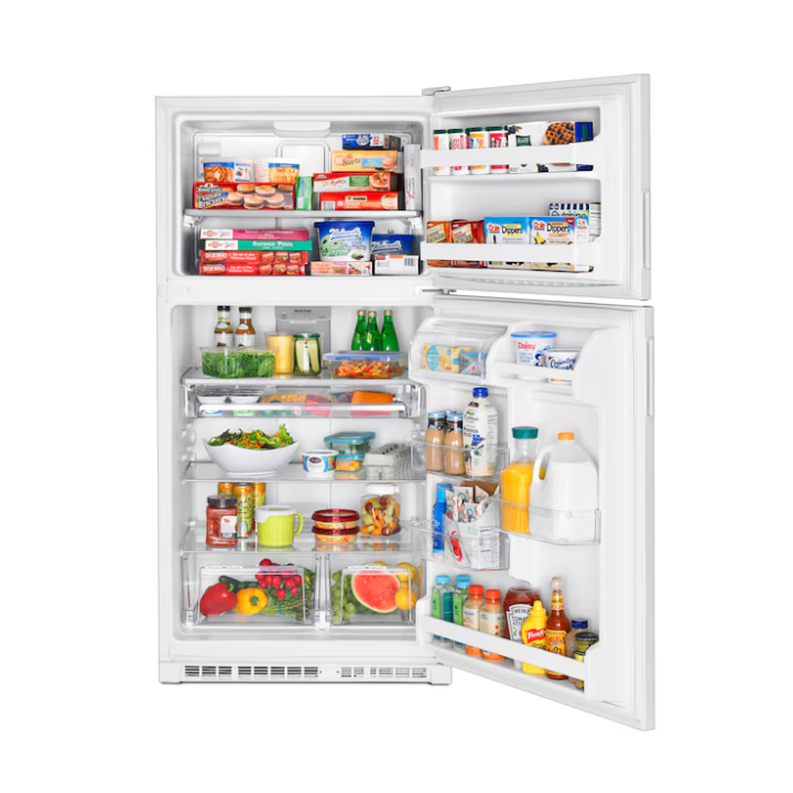Maytag 20.5-cu ft Standard-Depth 33-in Wide Top-Freezer Refrigerator ( White )