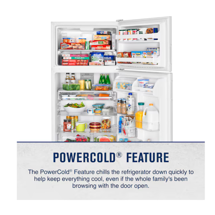 Maytag 20.5-cu ft Standard-Depth 33-in Wide Top-Freezer Refrigerator ( White )