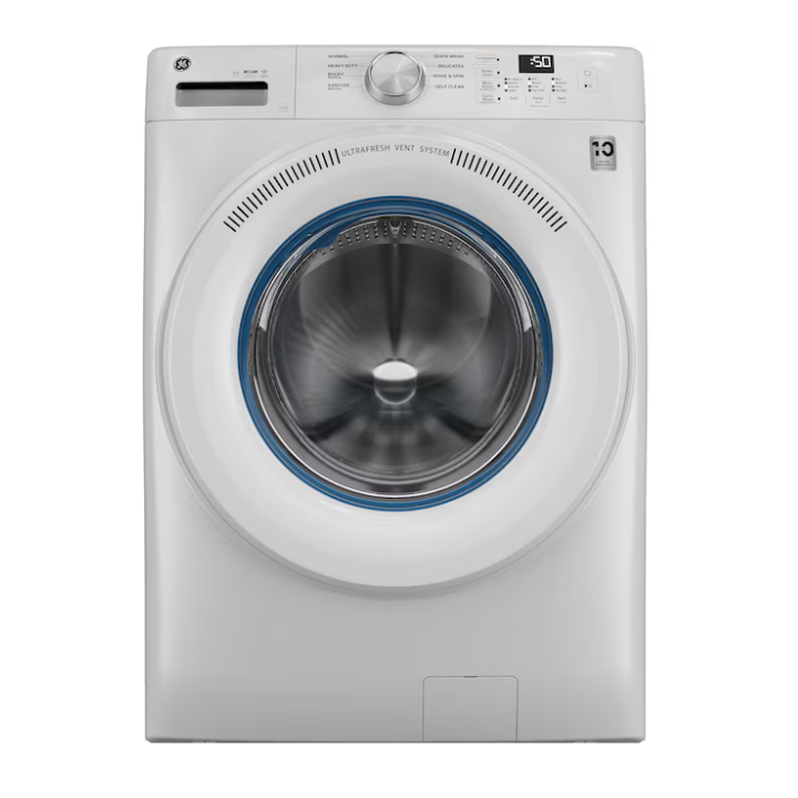 GE UltraFresh Vent System Stackable Large ( 4.6-cu ft ) Front-Load Washer ( White )