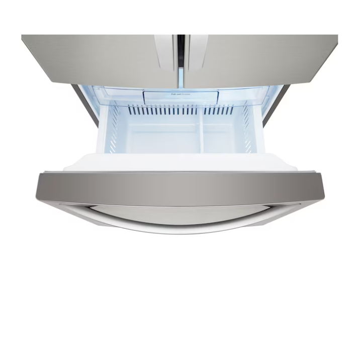 LG Standard-Depth 21.8-cu ft 3 -Door 30-in Wide French Door Refrigerator with Ice Maker ( Stainless Steel )