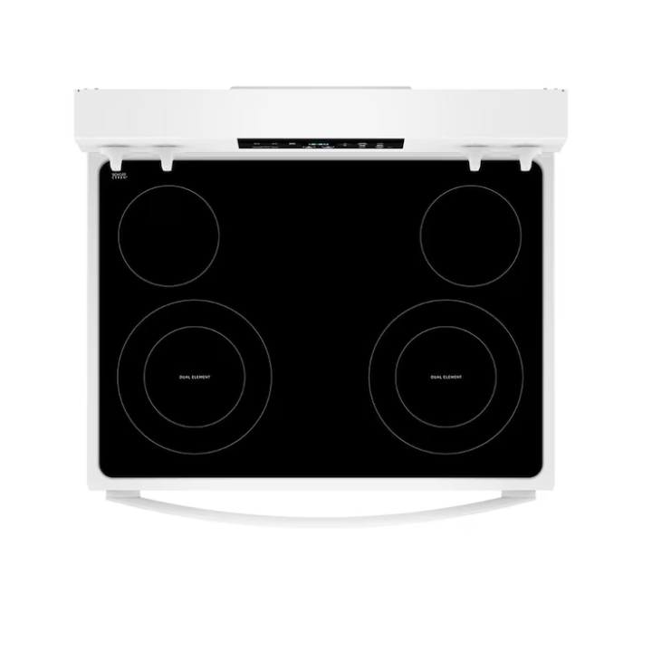 Whirlpool Flexible Cooktop 30-in Glass Top 4 burners 5.3-cu ft Freestanding Electric Range (White)