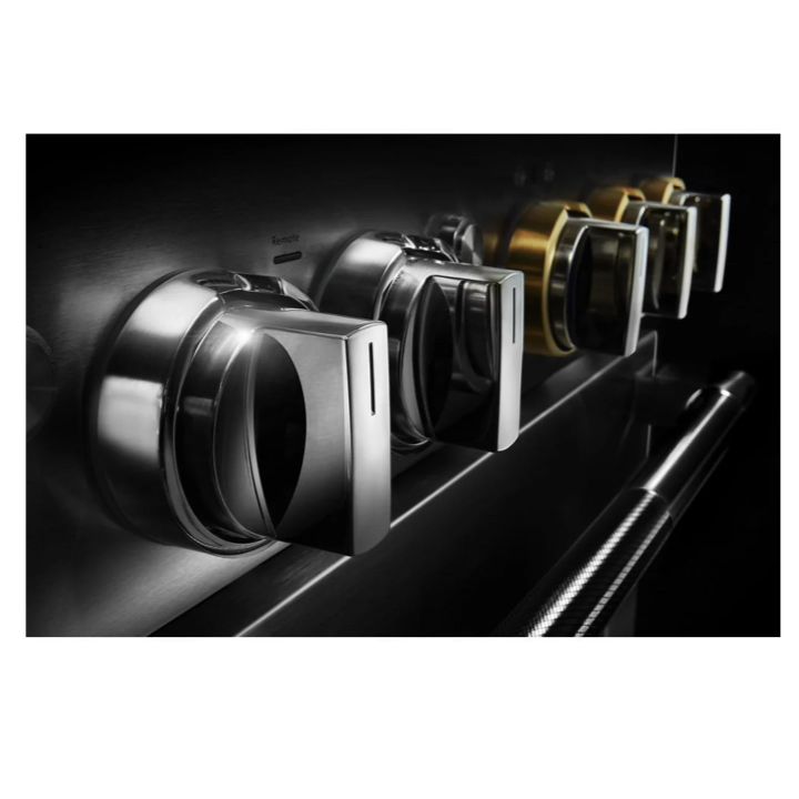 JennAir 36 Inch Wide 5.1 Cu. Ft. Slide In Dual Fuel Range with Dual-Stacked PowerBurner and Halo-Effect Knobs