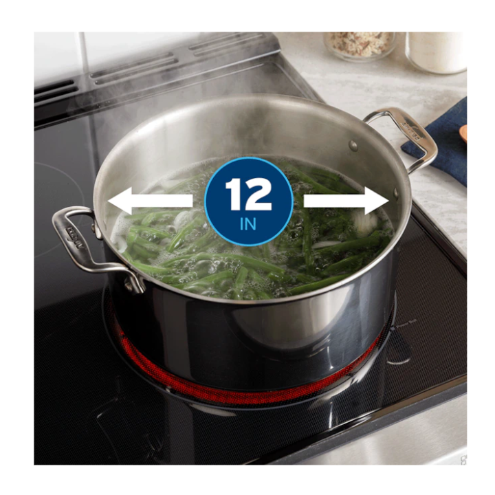 GE EasyWash Oven Tray 30-in Glass Top 5 burners 5.3-cu ft Air Fry Convection Oven Freestanding Electric Range (White)