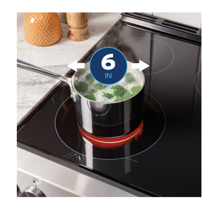 GE EasyWash Oven Tray 30-in Glass Top 5 burners 5.3-cu ft Air Fry Convection Oven Freestanding Electric Range (White)