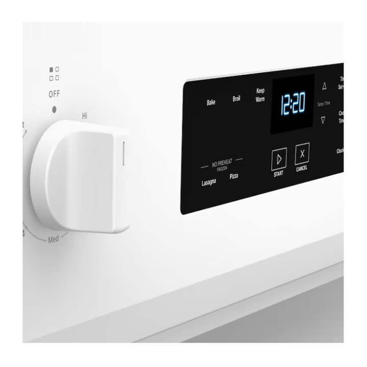 Whirlpool Flexible Cooktop 30-in Glass Top 4 burners 5.3-cu ft Freestanding Electric Range (White)