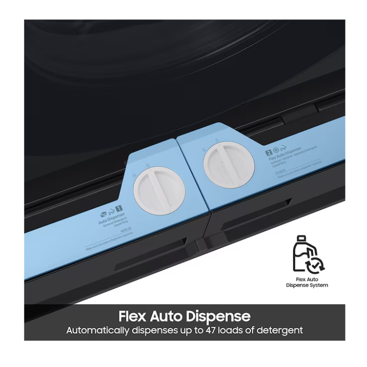 Samsung Bespoke Traditional Drying 5.3-cu ft Vented All-In-One Washer Dryer Combo with Steam Cycle ( Brushed Black )