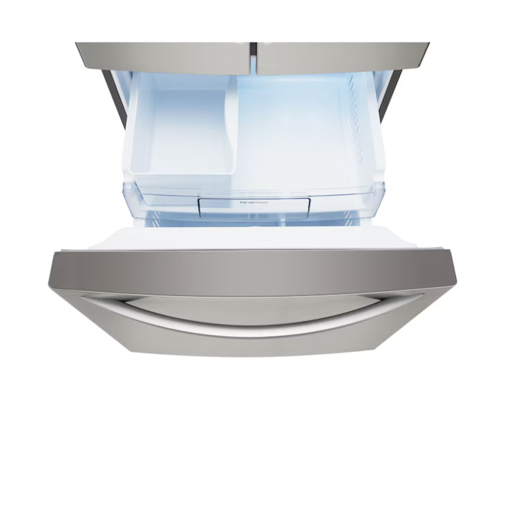 LG Standard-Depth 21.8-cu ft 3 -Door 30-in Wide French Door Refrigerator with Ice Maker ( Stainless Steel )