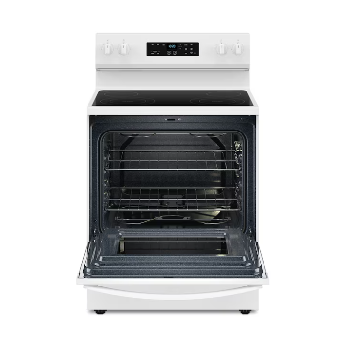 Whirlpool Flexible Cooktop 30-in Glass Top 4 burners 5.3-cu ft Freestanding Electric Range (White)