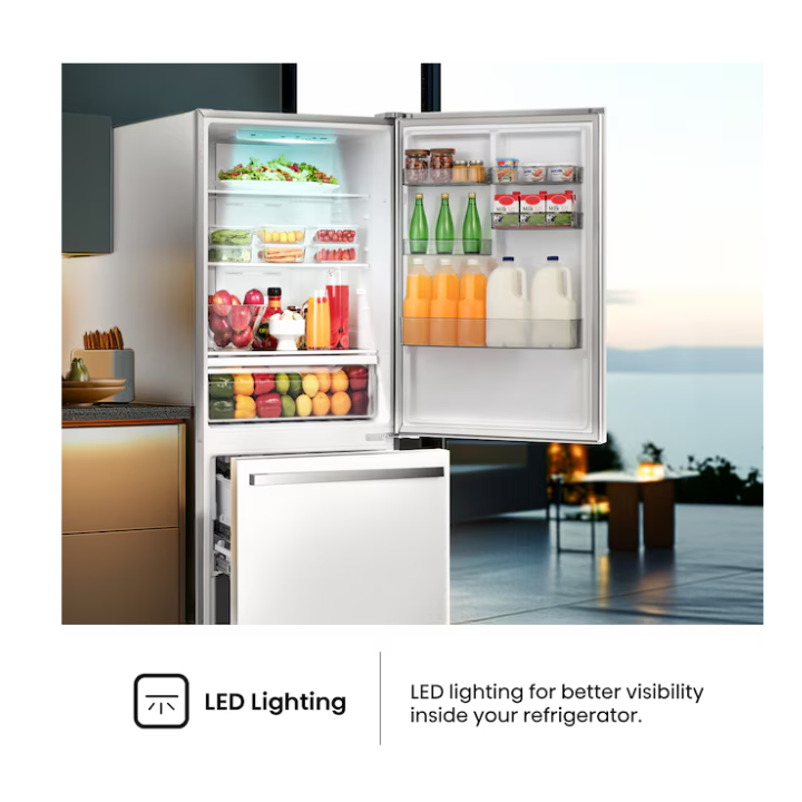 Hisense 17.2-cu ft Counter-Depth 32-in Wide Bottom-Freezer Refrigerator (White) ENERGY STAR Certified