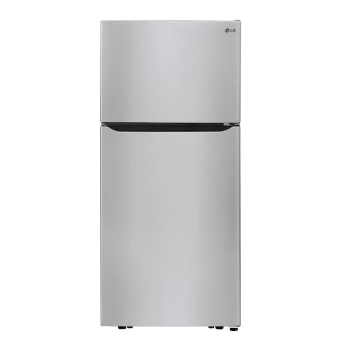 LG 20.2-cu ft Standard-Depth 30-in Wide Top-Freezer Refrigerator (Stainless Steel) ENERGY STAR Certified