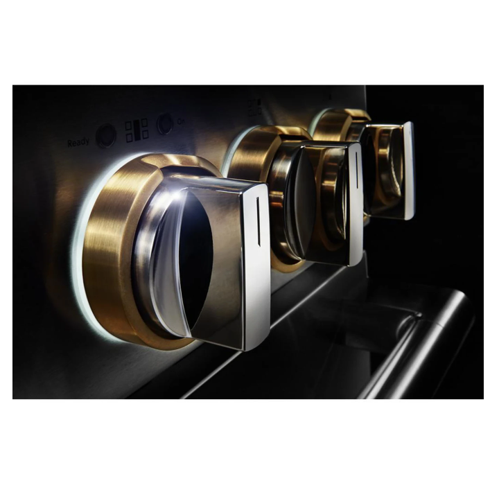 JennAir 36 Inch Wide 5.1 Cu. Ft. Slide In Dual Fuel Range with Dual-Stacked PowerBurner and Halo-Effect Knobs