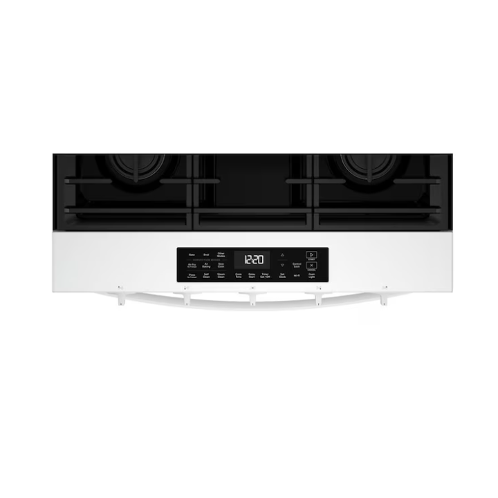 Whirlpool 30-in 5 burners 5-cu ft Air Fry Convection Oven Slide-In Natural Gas Range (White)