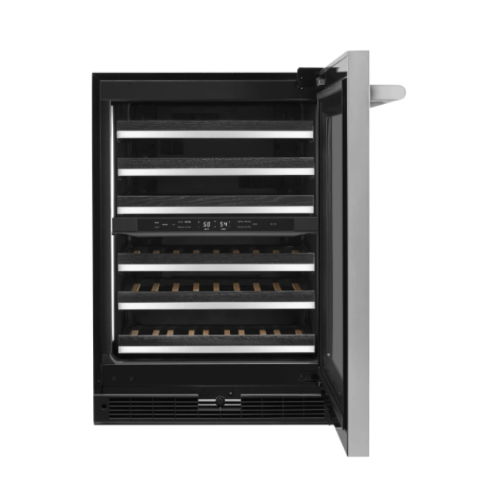 Jenn Air RISE™ 24" Built-In Undercounter Dual Zones Wine Cooler with 45 Bottle Capacity