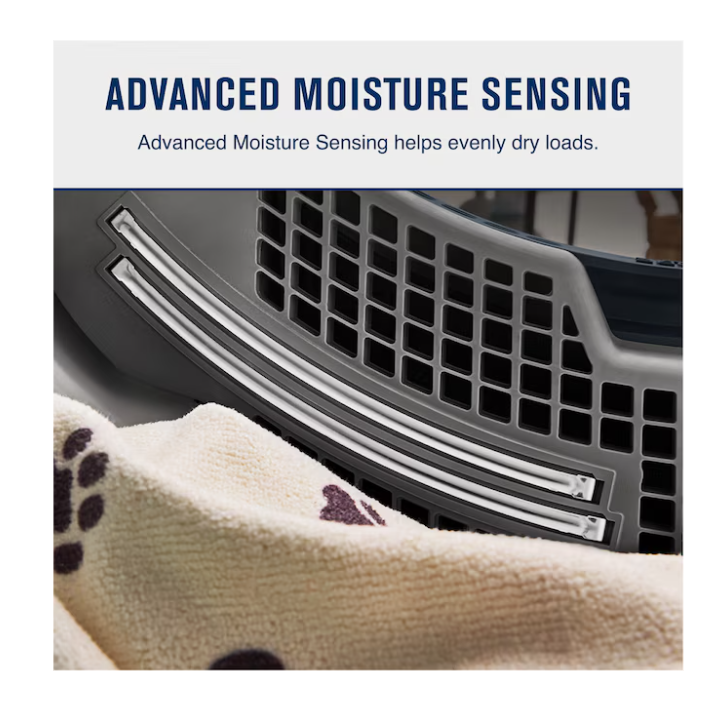 Maytag Pet Pro 7.4-cu ft Stackable Vented Electric Dryer with Steam Cycle (Midnight Steel)