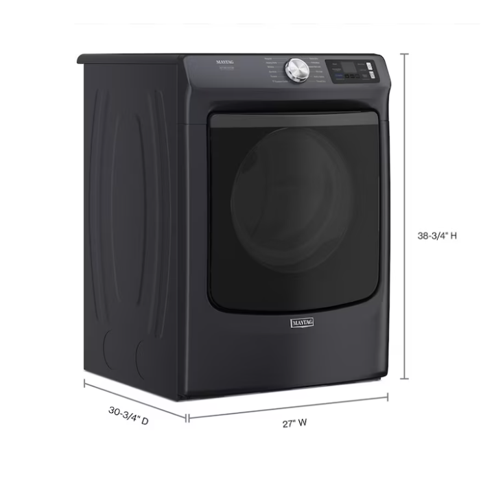 Maytag Pet Pro 7.4-cu ft Stackable Vented Electric Dryer with Steam Cycle (Midnight Steel)