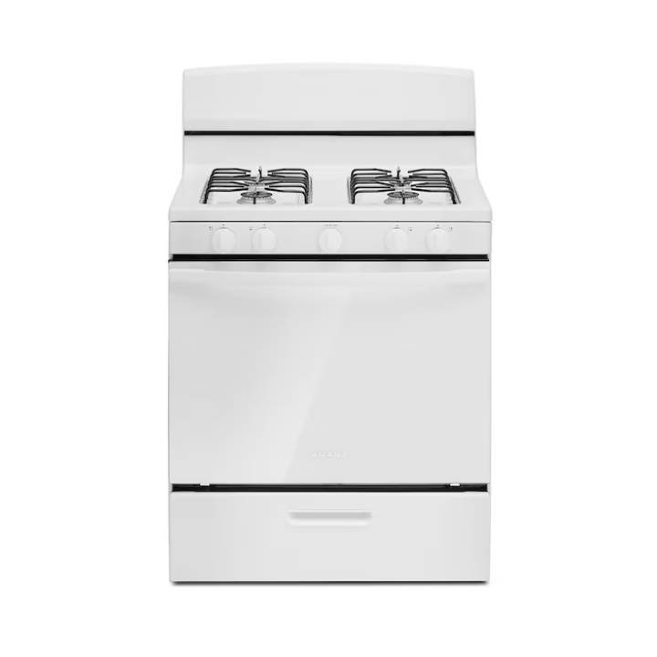 Amana 30-in 4 burners 5.1-cu ft Freestanding Natural Gas Range (White)