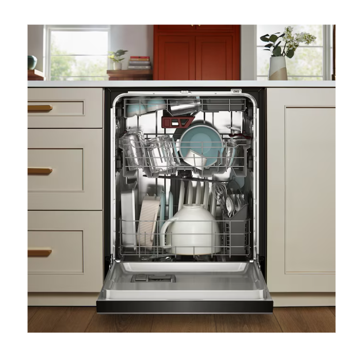 KitchenAid 24-in Top Control Built-in Dishwasher ( PrintShield Stainless ) With Third Rack, ProWash, ProDry Max , 41-Decibel