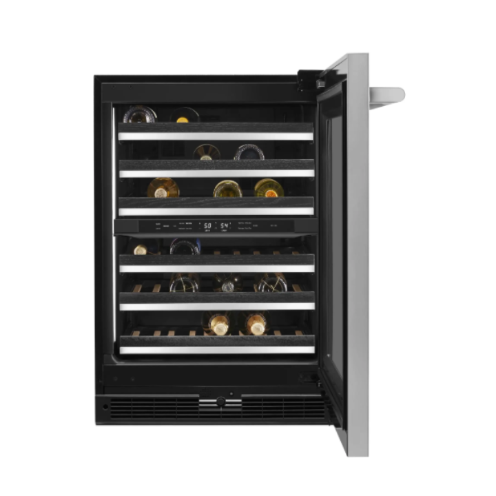 Jenn Air RISE™ 24" Built-In Undercounter Dual Zones Wine Cooler with 45 Bottle Capacity