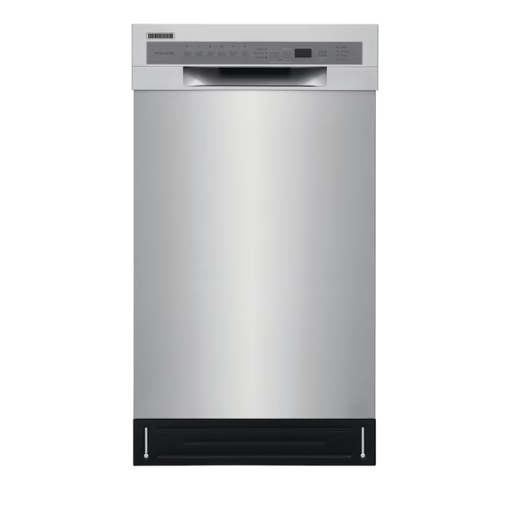 Frigidaire Stainless Steel Tub 18-in Front Control Built-in Dishwasher ( Stainless Steel ) , Dual Spray Arm , 52-Decibel