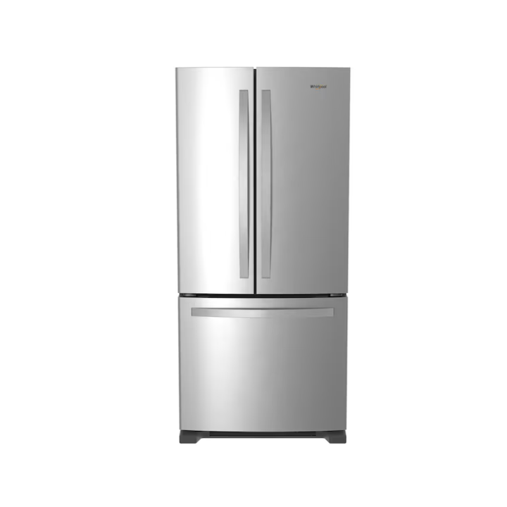 Whirlpool Standard-Depth 22.1-cu ft 3 -Door 35-in Wide French Door Refrigerator with Water Dispenser (Stainless Steel) ENERGY STAR Certified