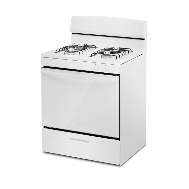 Amana 30-in 4 burners 5.1-cu ft Freestanding Natural Gas Range (White)
