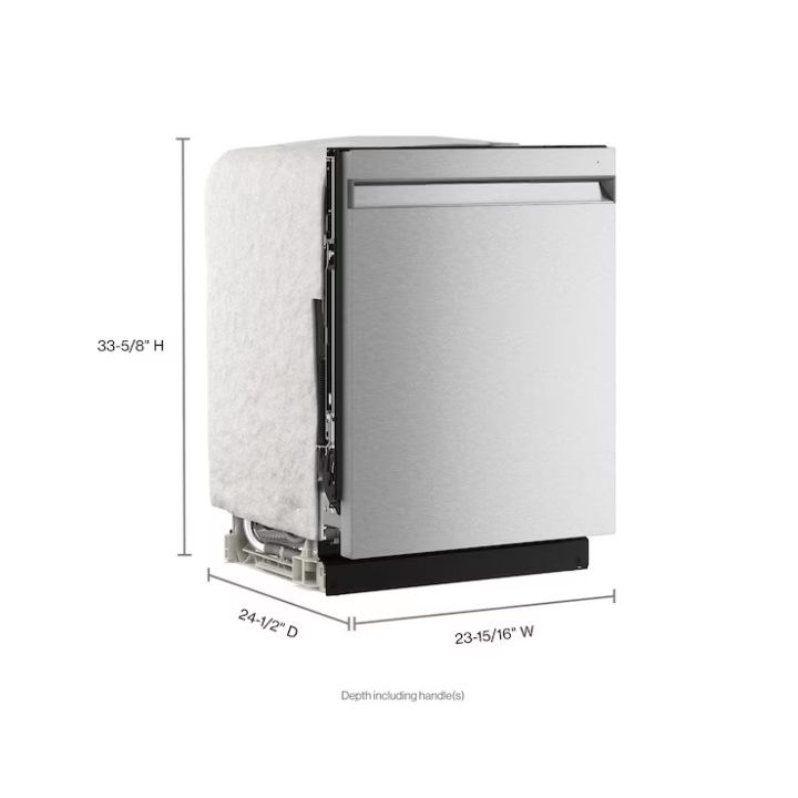 KitchenAid 24-in Top Control Built-in Dishwasher ( PrintShield Stainless ) With Third Rack, ProWash, ProDry Max , 41-Decibel