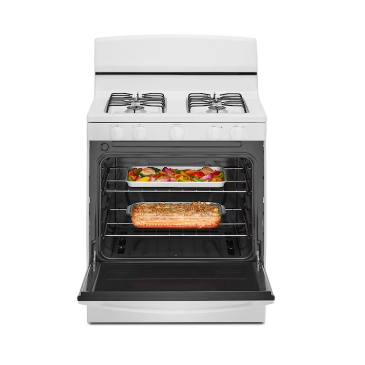 Amana 30-in 4 burners 5.1-cu ft Freestanding Natural Gas Range (White)