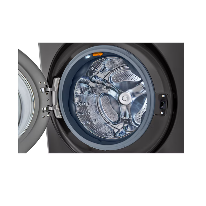 LG WashTower Electric Stacked Laundry Center with 4.5-cu ft Front load Washer and 7.4-cu ft Dryer (Black Steel)