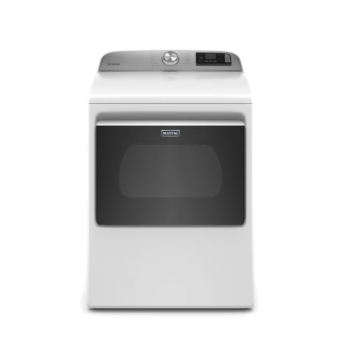 Maytag 7.3 cu. ft. 120-Volt White Stackable Gas Vented Dryer with Steam and Quick Dry Cycle, ENERGY STAR