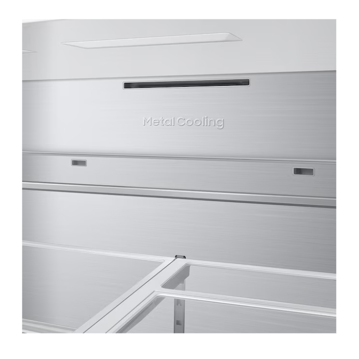 Samsung Bespoke Standard-Depth Family Hub 29-cu ft 4 -Door 36-in Wide Smart Compatible French Door Refrigerator with Dual Ice Maker with Water Dispenser and Door within Door (Charcoal Glass Top with Stainless Steel Bottom Panels) ENERGY STAR Certified