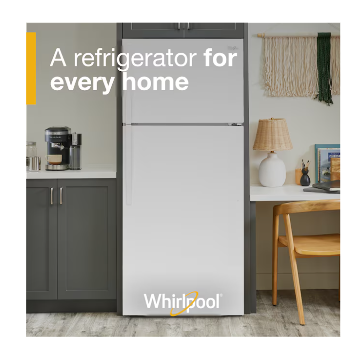 Whirlpool 14.3-cu ft Standard-Depth 28-in Wide Top-Freezer Refrigerator (White)
