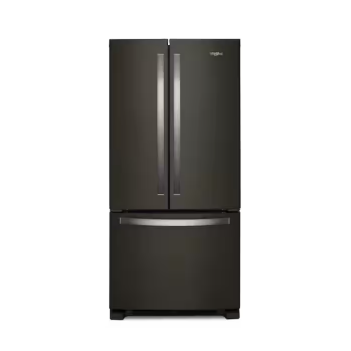 Whirlpool 33 in. 22 cu. ft. Standard Depth French Door Refrigerator in Black Stainless