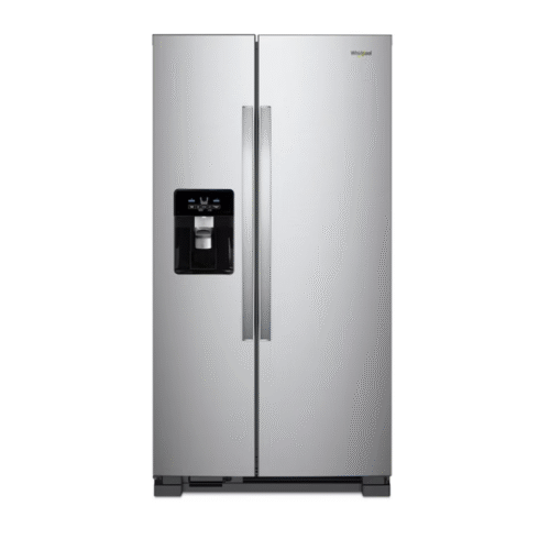 Whirlpool 24.5-cu ft Standard-Depth 36-in Wide Side-by-Side Refrigerator with Ice Maker ,Water and Ice Dispenser (Fingerprint Resistant Stainless Finish)