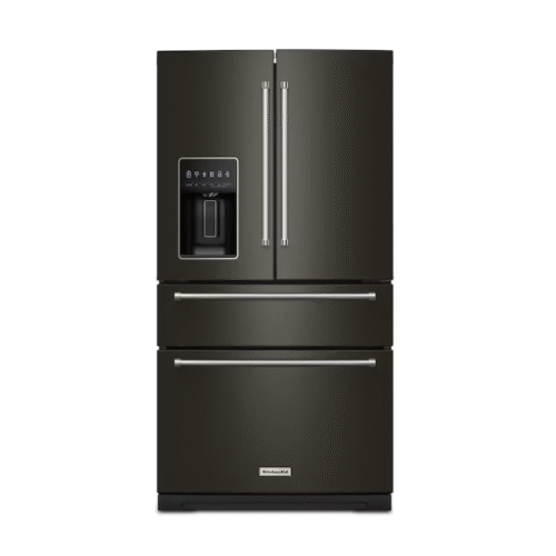 KitchenAid 26.2 cu. ft. Standard Depth French Door Refrigerator in Black Stainless Steel