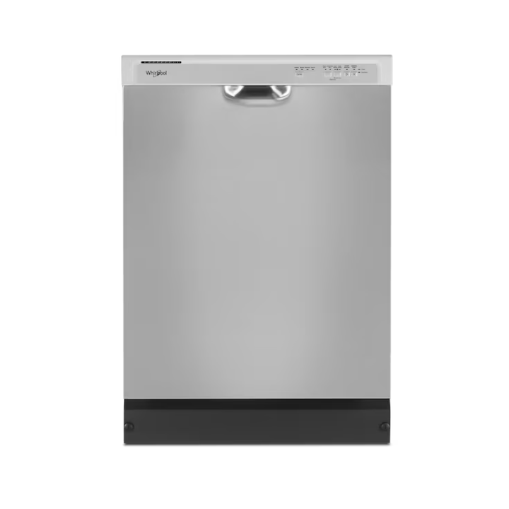 Whirlpool 24-in Front Control Built-in Dishwasher (Stainless Steel) , Boost Cycle, Sani Rinse , 57-Decibel