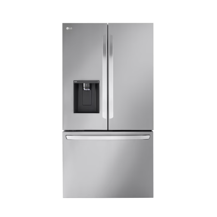 LG Counter-Depth MAX 25.5-cu ft 3 -Door 36-in Wide Smart Compatible French Door Refrigerator with Dual Ice Maker with Water and Ice Dispenser (PrintProof Stainless Steel) ENERGY STAR Certified