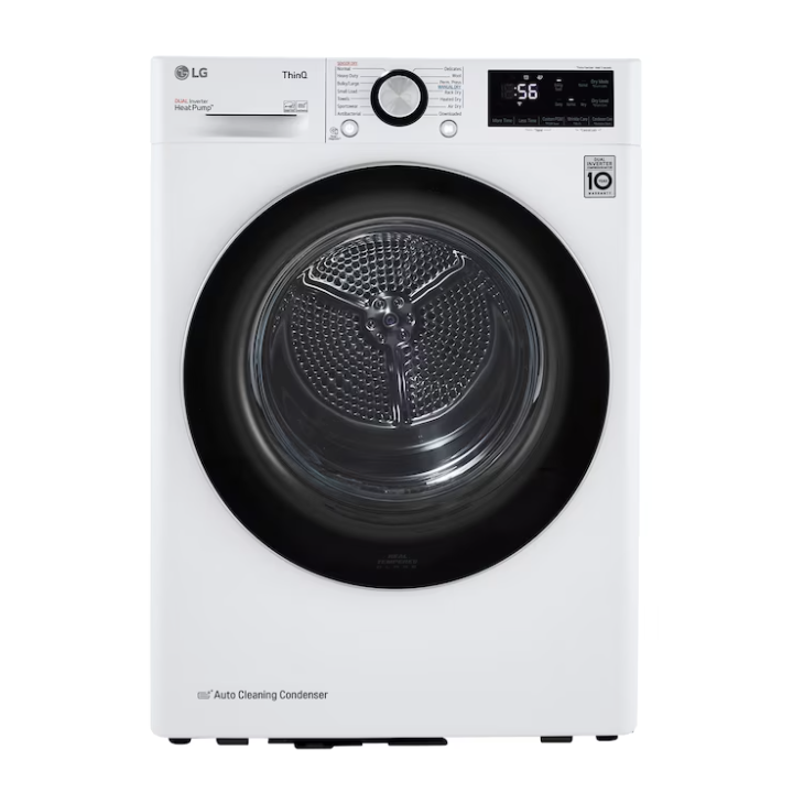 LG 4.2-cu ft Stackable Ventless Electric Dryer (White)